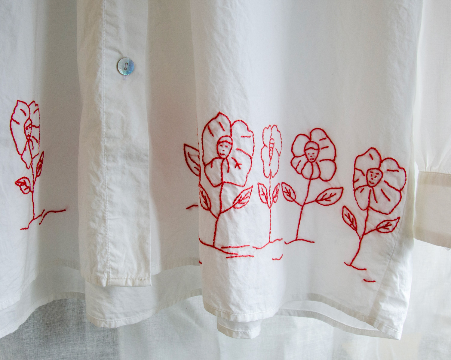 flower embroidered shirt alby thompson: sula's uk agent