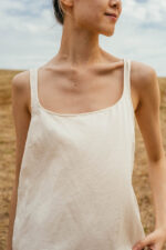model wearing plain top sula Silk cotton camisole