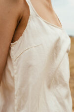 model wearing plain top sula Silk cotton camisole