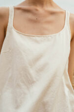 model wearing plain top sula Silk cotton camisole