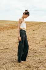model wearing plain top sula Silk cotton camisole