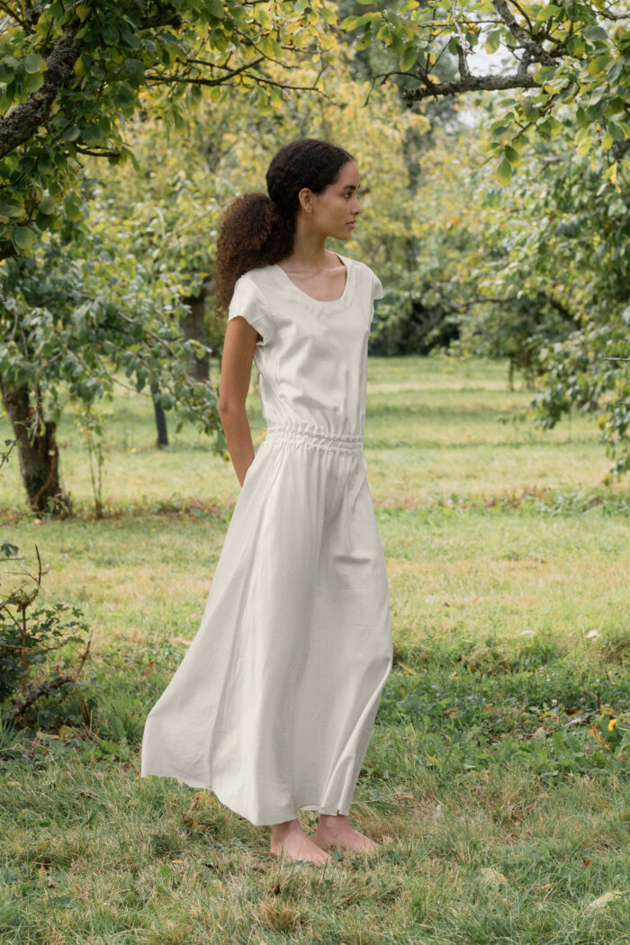 sale bias cut silk cotton satin dress - Image 6