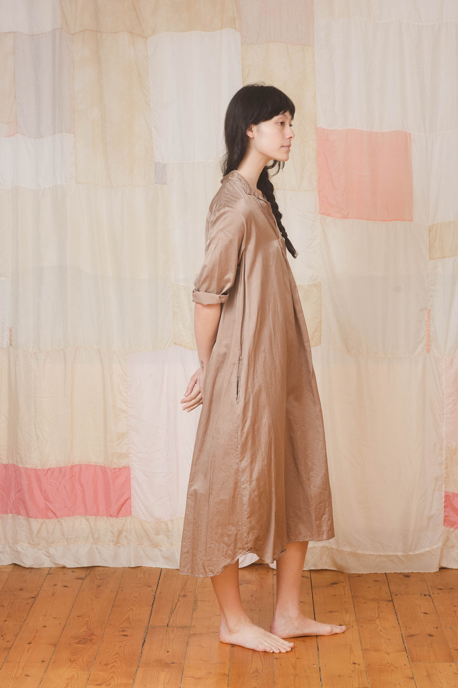 Dewey Dress Silk Cotton Satin