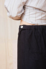 model wearing mud pants sula Wide leg pants
