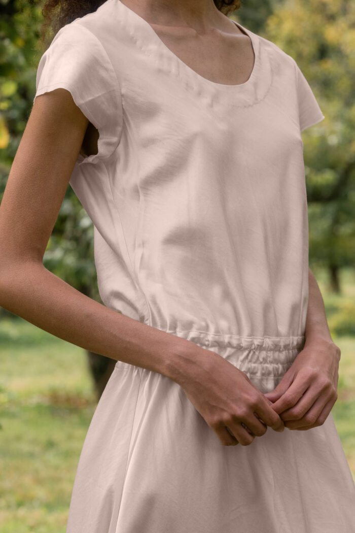 sale bias cut silk cotton satin dress - Image 5