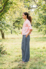 model wearing clean shirt cotton poplin