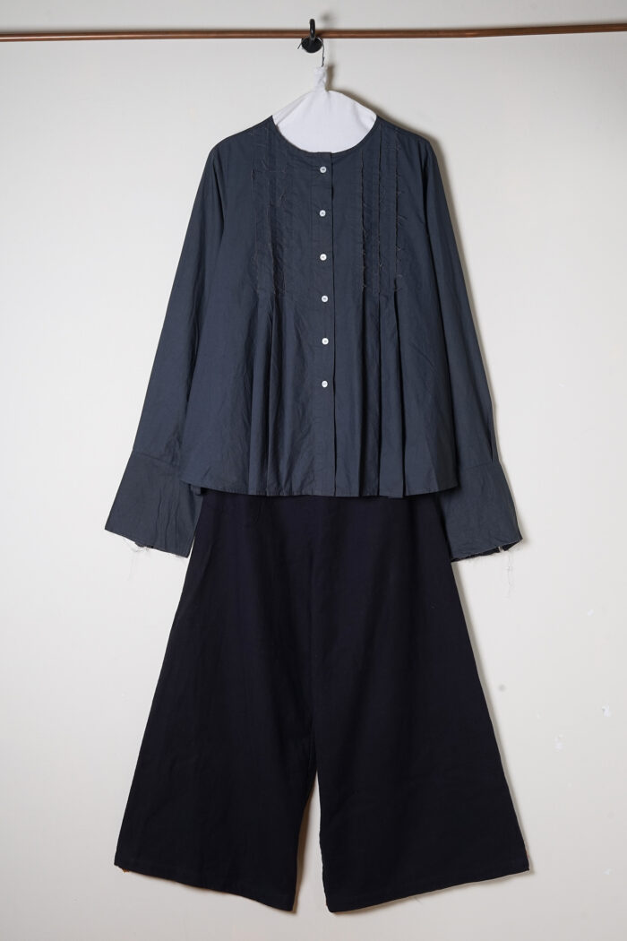 pleat shirt kilberry cotton - Image 12