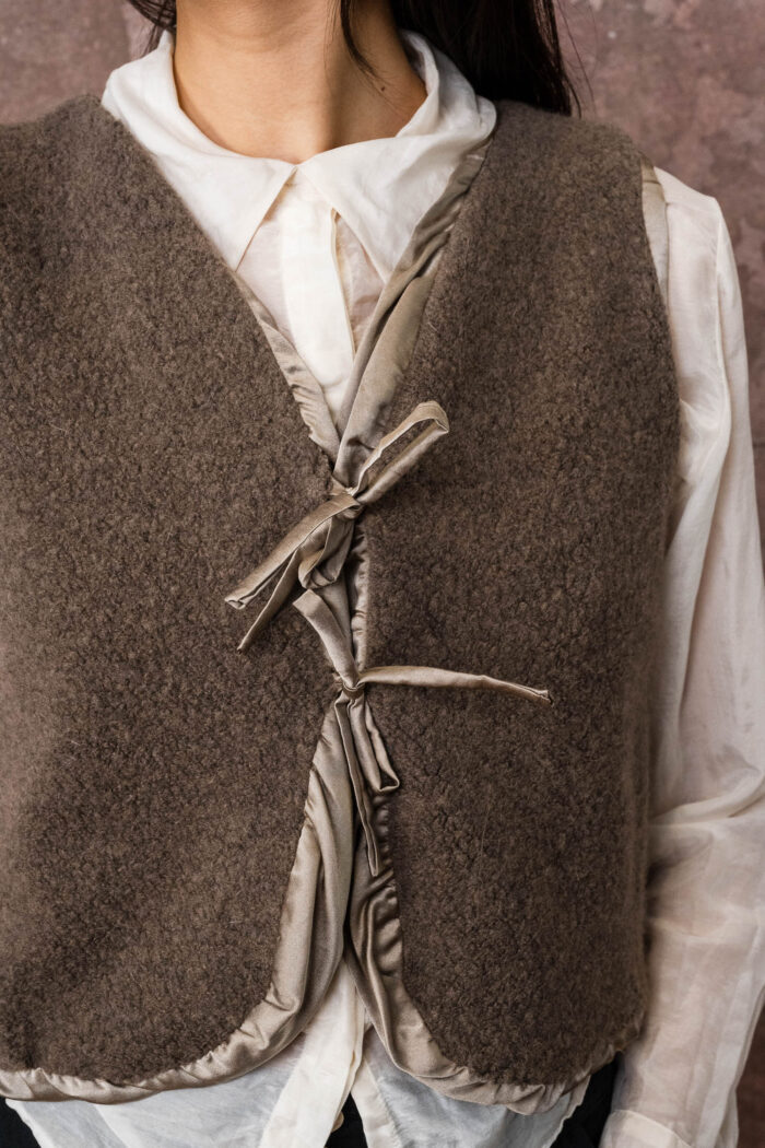 fluffy tie vest - Image 6