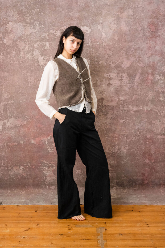 fluffy tie vest - Image 3