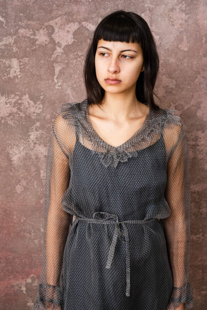 frill dress organza print - Image 9