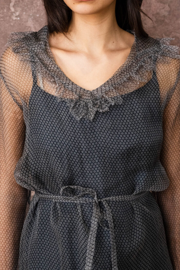 frill dress organza print - Image 8