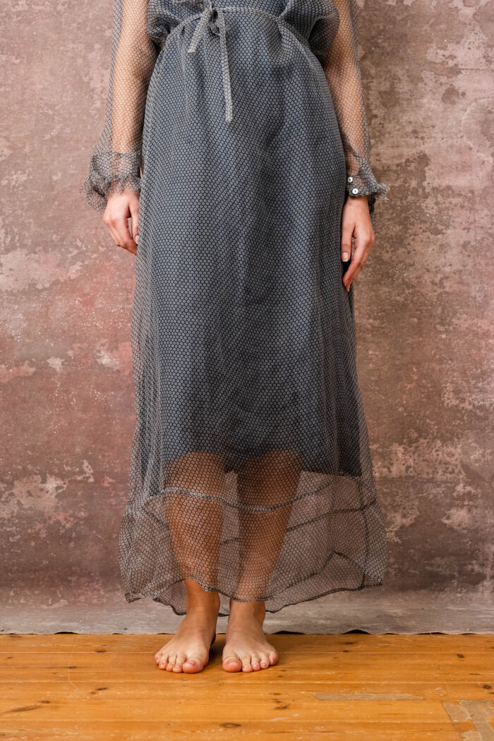 frill dress organza print - Image 3