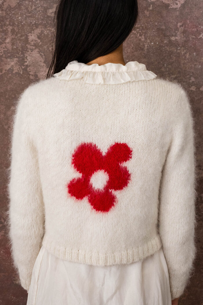 flower nickel alpaca cardi - Image 1