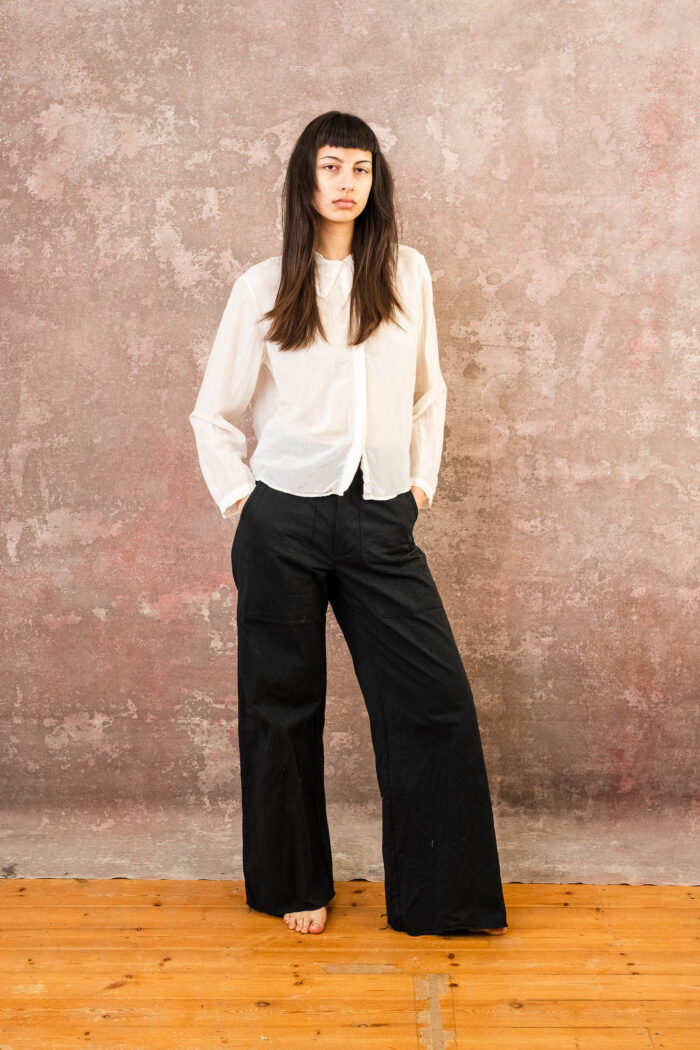 flare pants cotton twill - Image 8