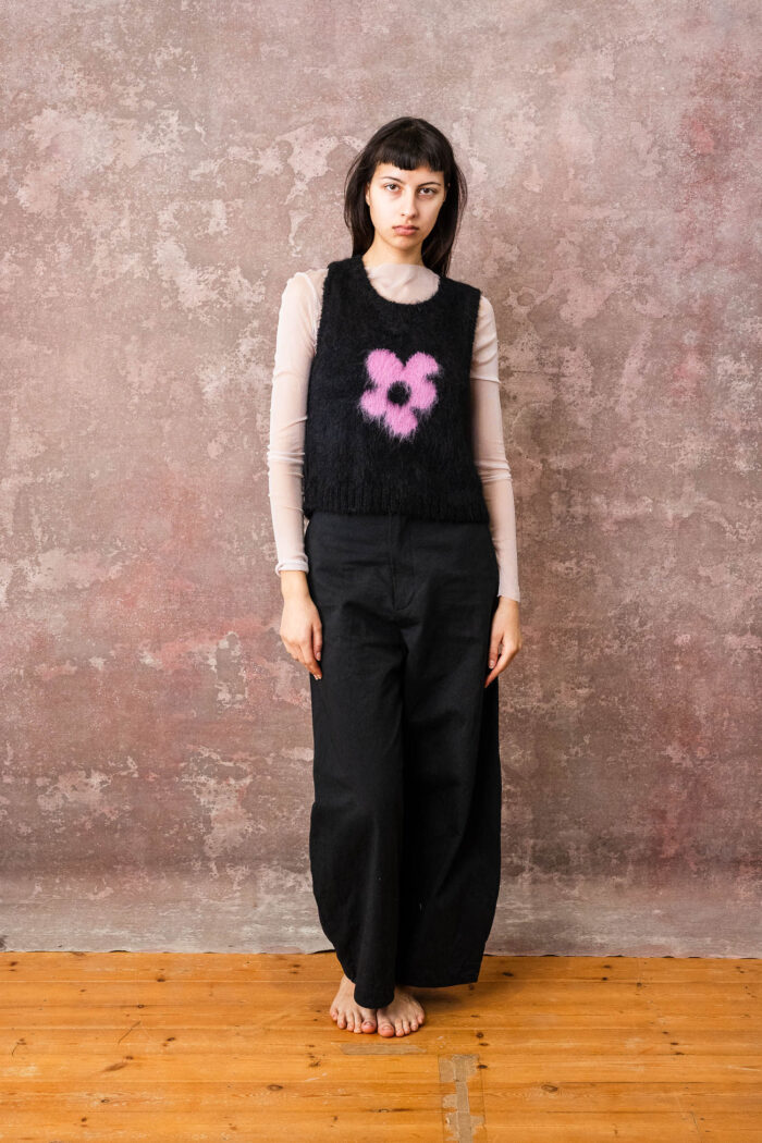 fluffy alpaca flower vest - Image 4