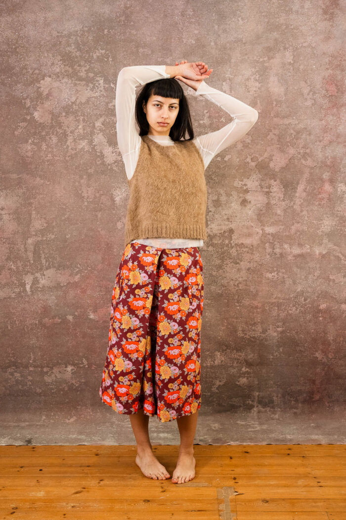 plain fluffy alpaca vest - Image 4