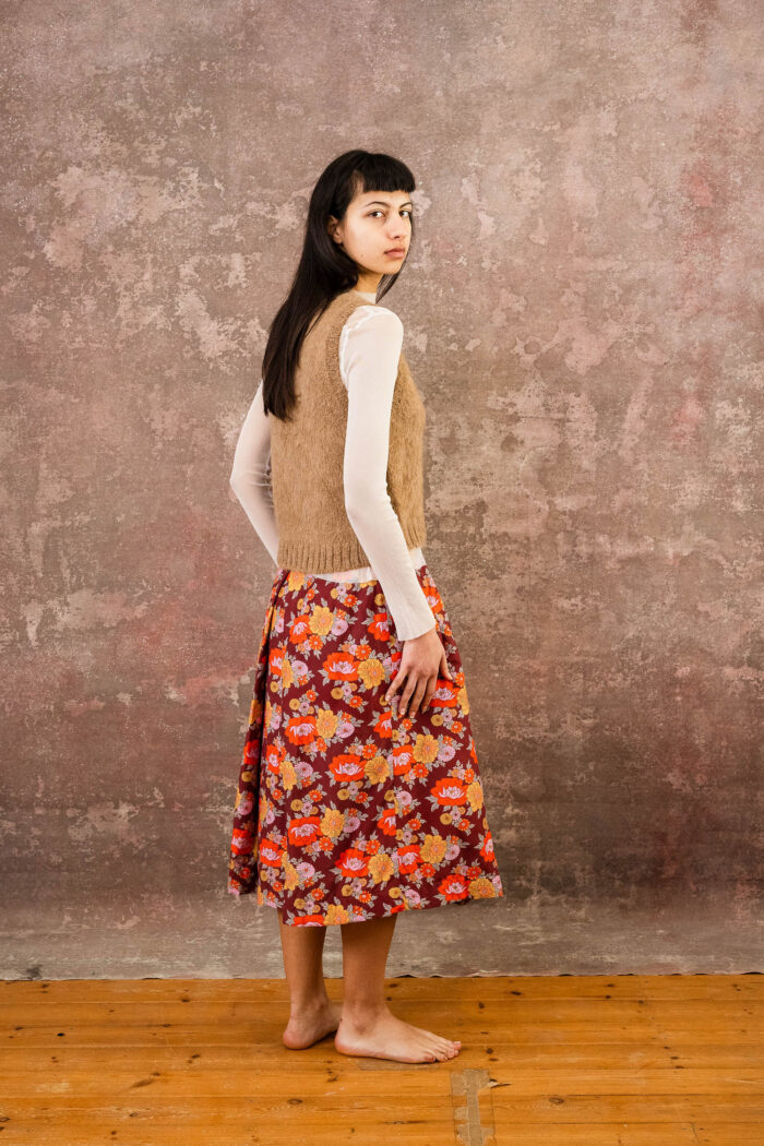 plain fluffy alpaca vest - Image 2