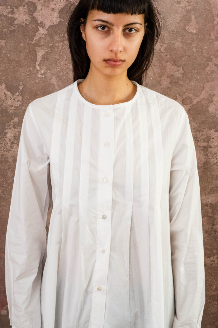 pleat shirt kilberry cotton - Image 2