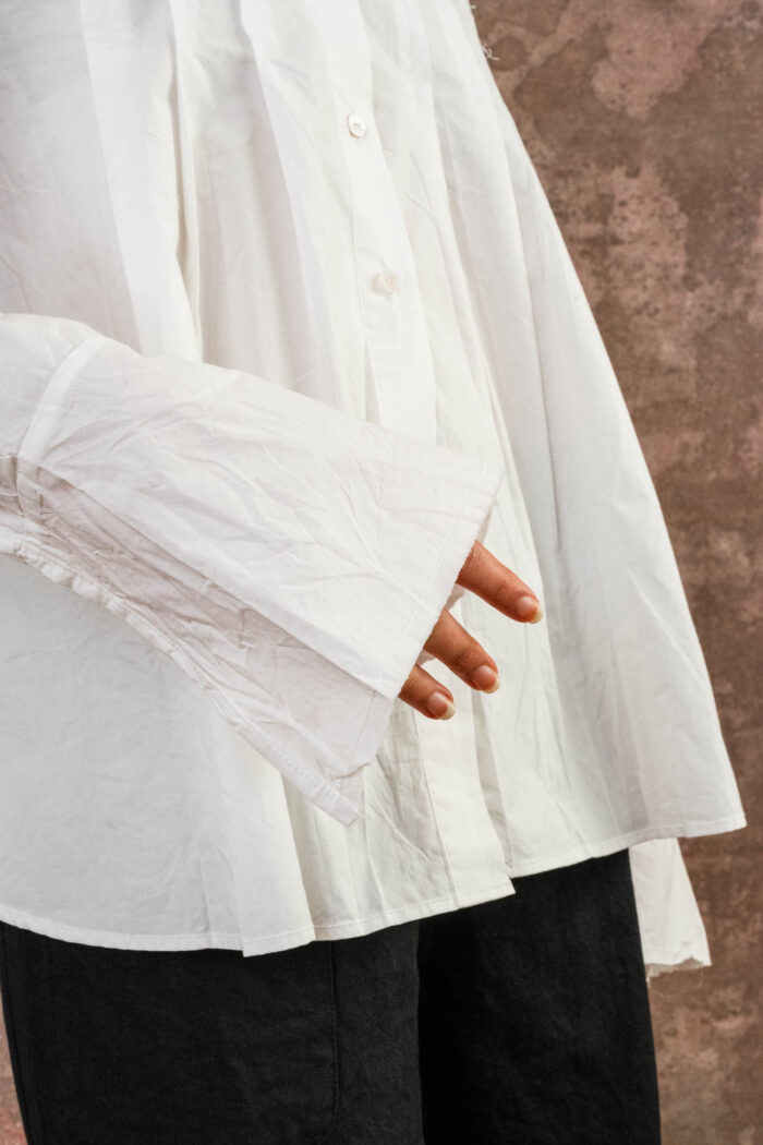pleat shirt kilberry cotton - Image 10