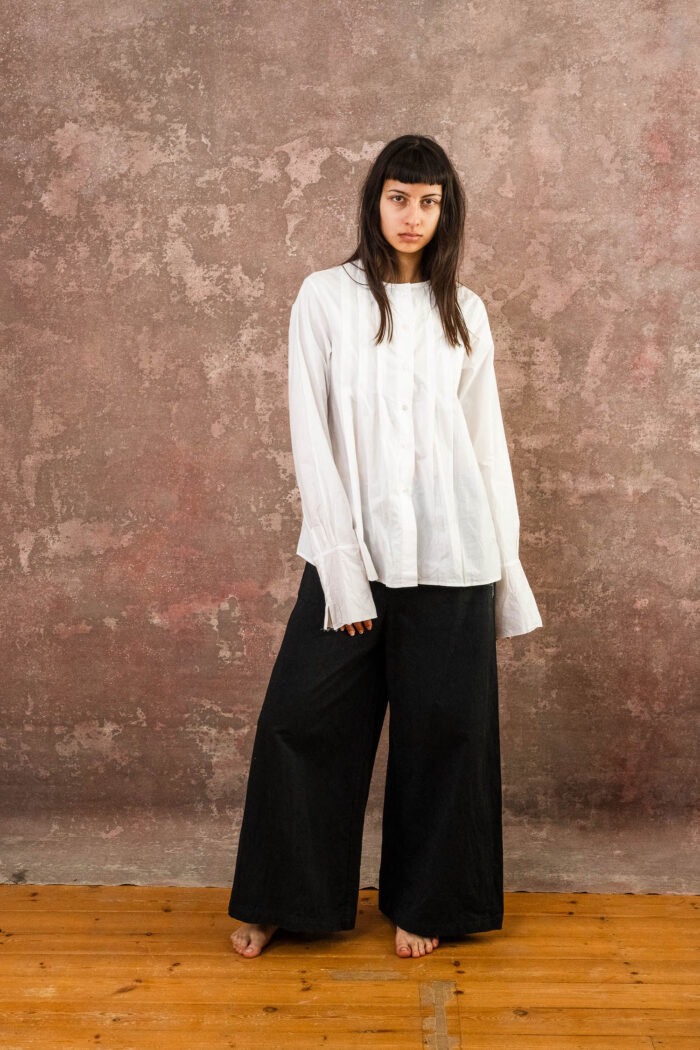 pleat shirt kilberry cotton - Image 6