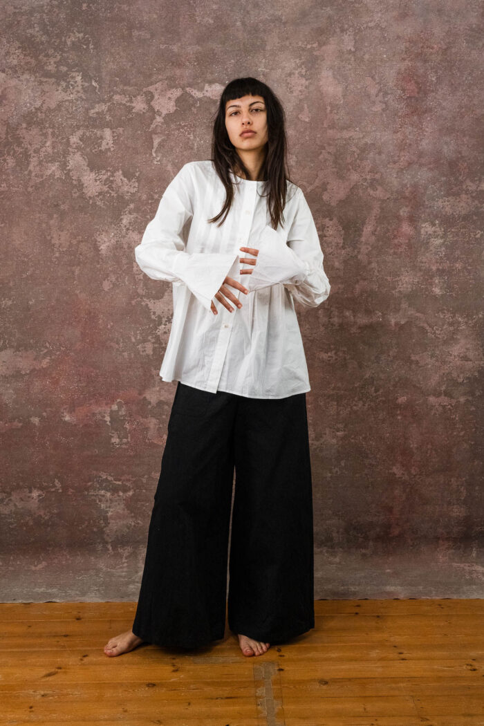 pleat shirt kilberry cotton - Image 3