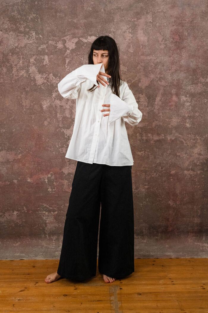 pleat shirt kilberry cotton - Image 4