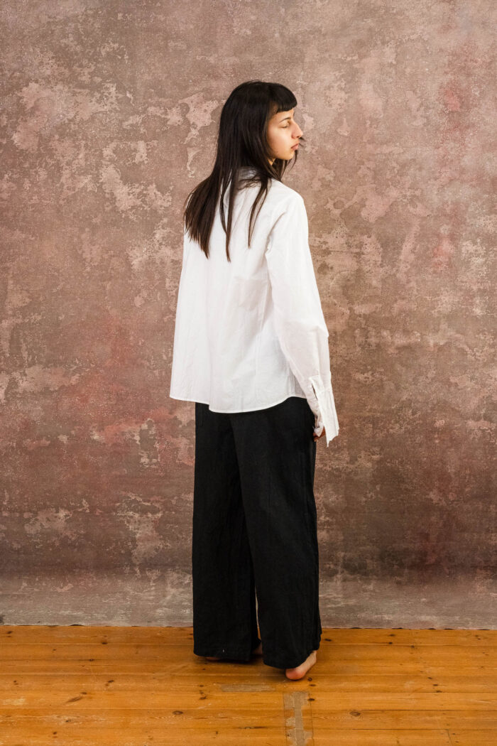 pleat shirt kilberry cotton - Image 5