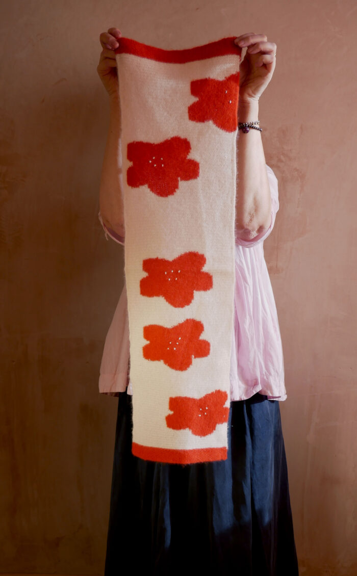 flower scarf cashmere - Image 10