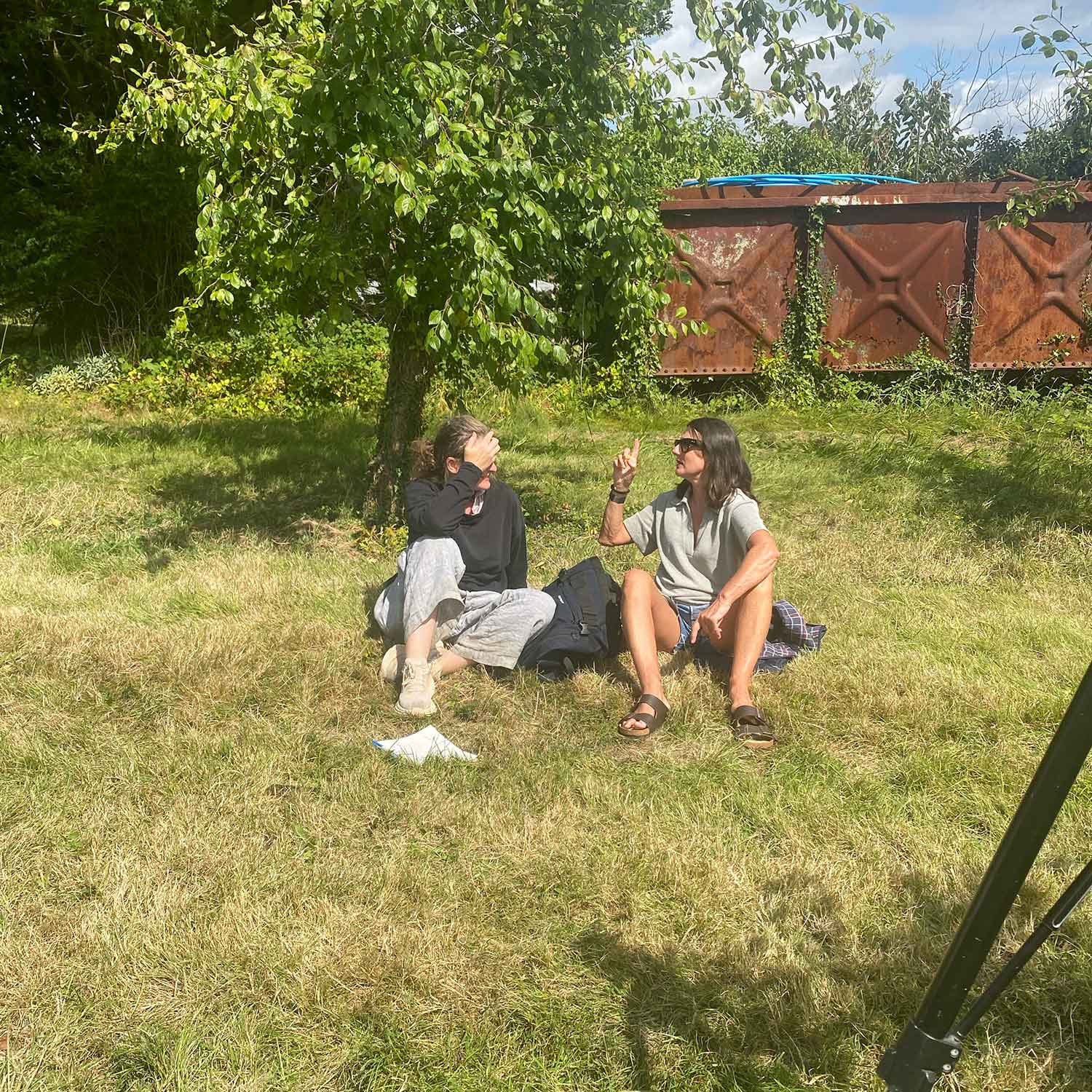 Alison and mandy talking on our ss25 photoshoot