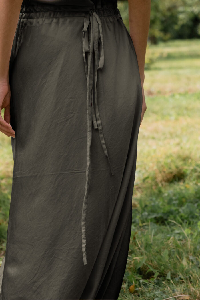 sale bias cut silk cotton satin dress - Image 7