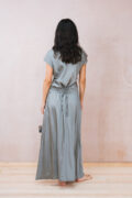 bias cut dress silk cotton satin - Image 6