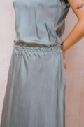 bias cut dress silk cotton satin - Image 10