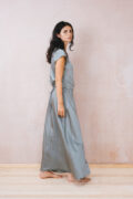 bias cut dress silk cotton satin - Image 2