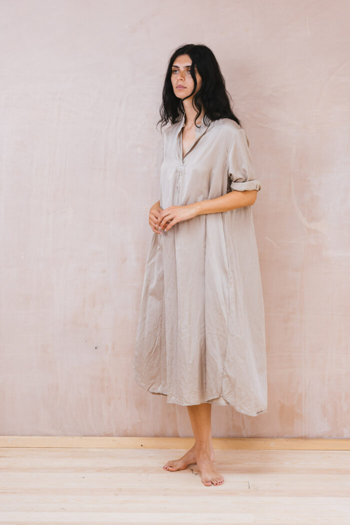 dewey dress silk cotton satin - Image 2