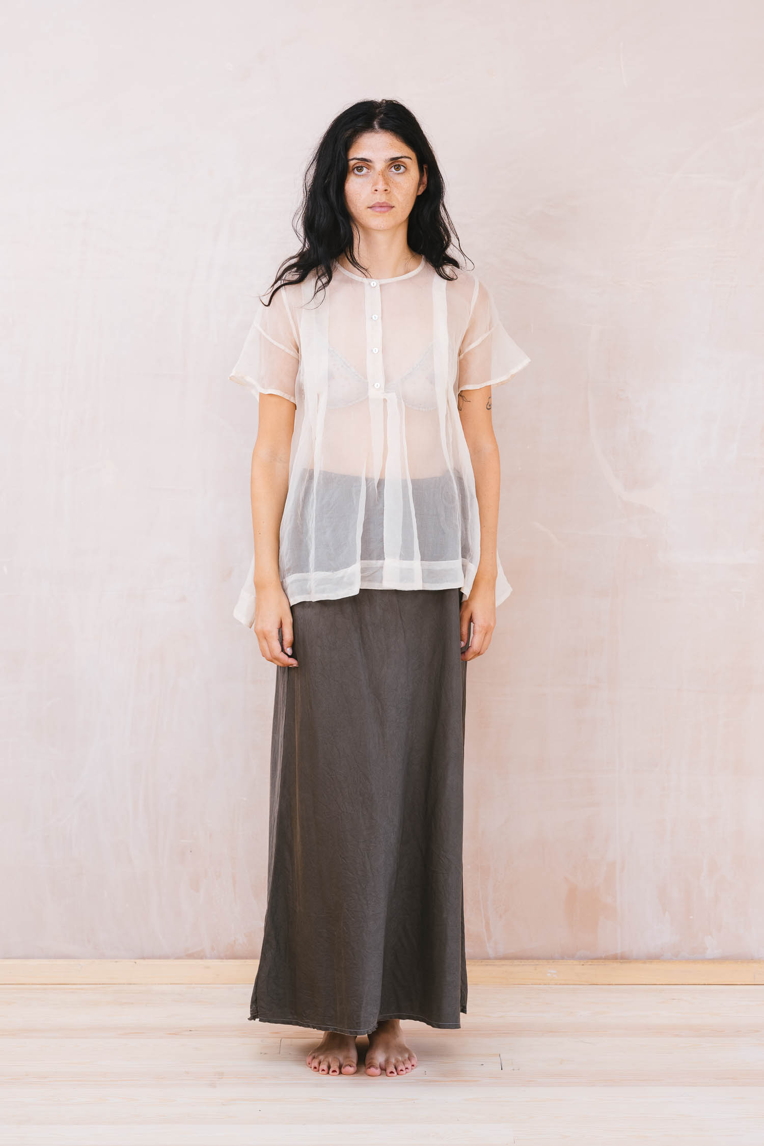 Dolls Blouse silk organza Bias Cut Skirt Long dolls blouse organza - Image 1