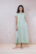 smock dress silk cotton satin