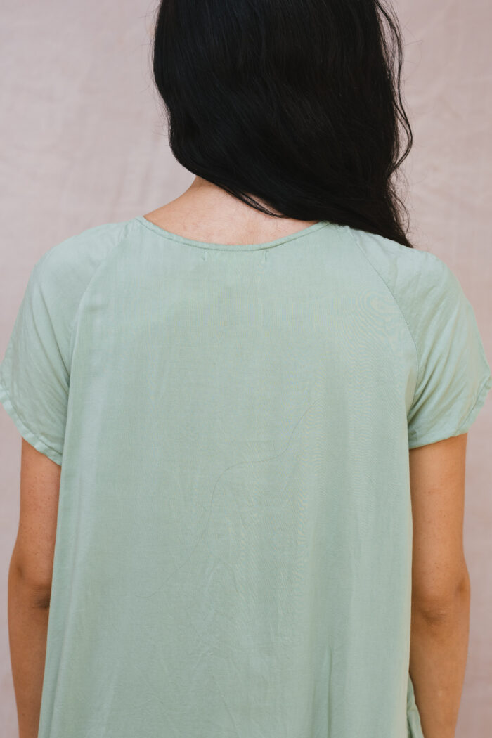 smock dress silk cotton satin - Image 6