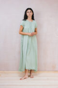 smock dress silk cotton satin - Image 4