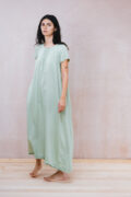 smock dress silk cotton satin - Image 5