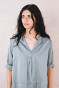 sunny shirt long silk cotton satin - Image 3