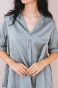 sunny shirt long silk cotton satin - Image 11