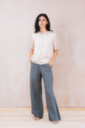 flare pants linen