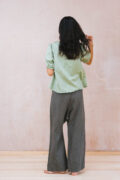 wide leg japan pants linen - Image 2