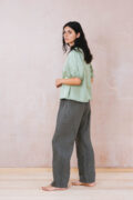 wide leg japan pants linen - Image 4