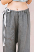 wide leg japan pants linen - Image 3