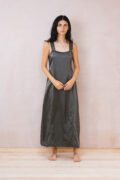 wide strap dress silk cotton satin - Image 6