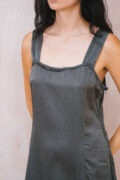 wide strap dress silk cotton satin - Image 7