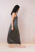 wide strap dress silk cotton satin - Image 2