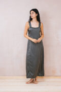 wide strap dress silk cotton satin