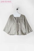 preloved - quilted tie top jacket